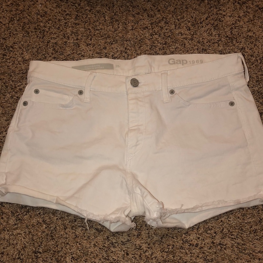 White Jean Shorts
